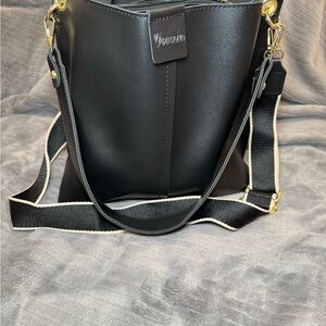 Black Leather Shoulder Bag